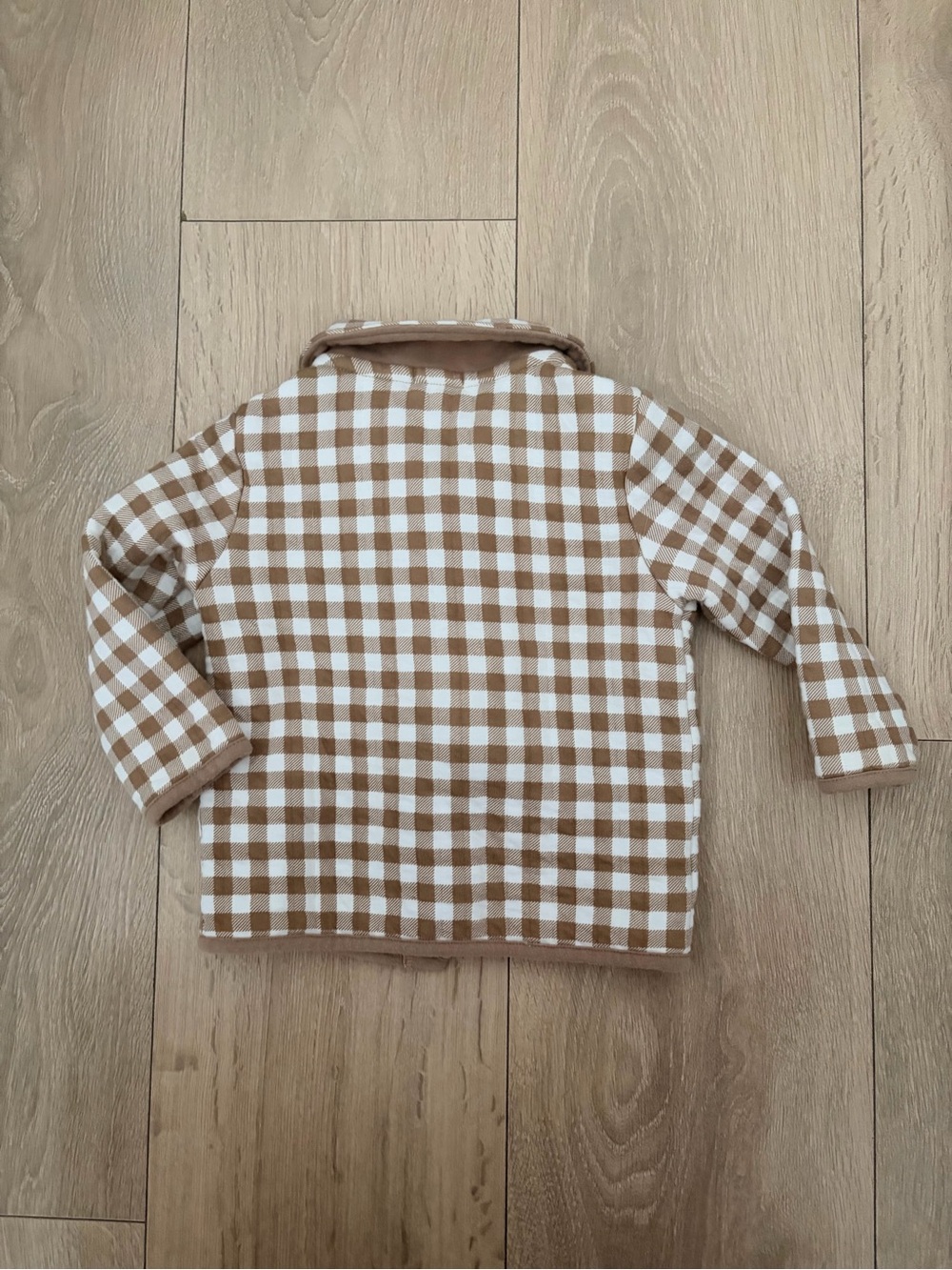 Gingham Quilted Cardigan | Petit Lem - Picture 5 of 6